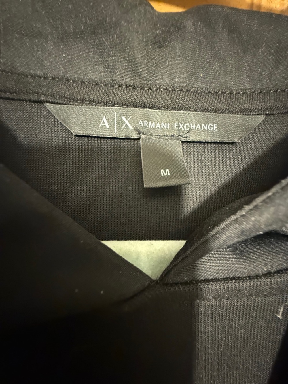 A|X Armani Exchange Black Hooded Dress Sporty Chic Fitted Casual Streetwear M - Picture 3 of 6